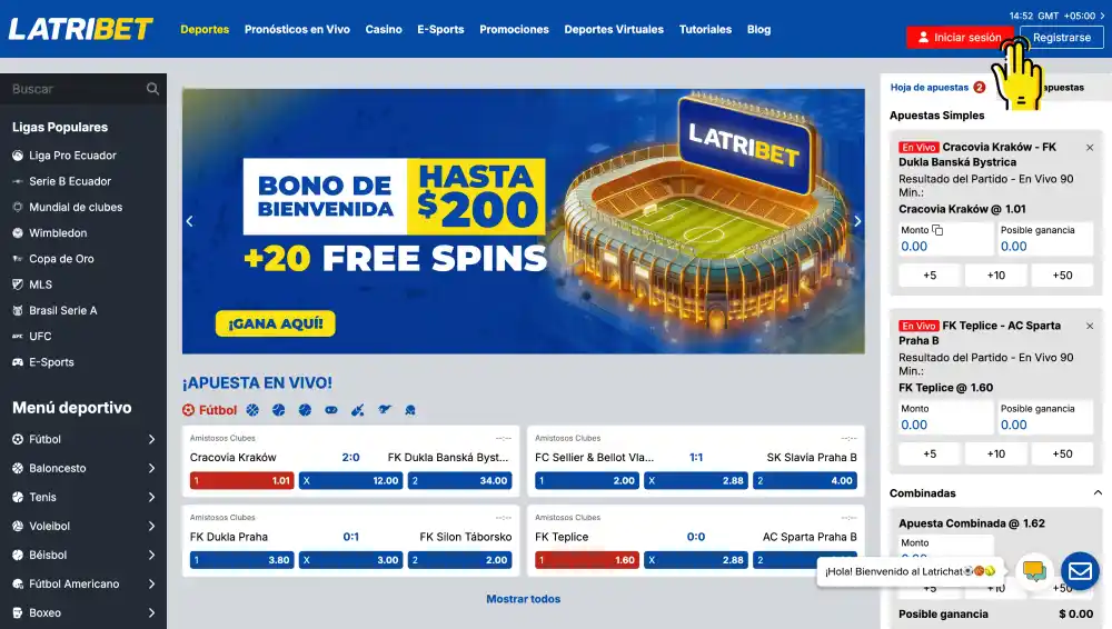 Casa de apuestas y casino Latribet en Ecuador